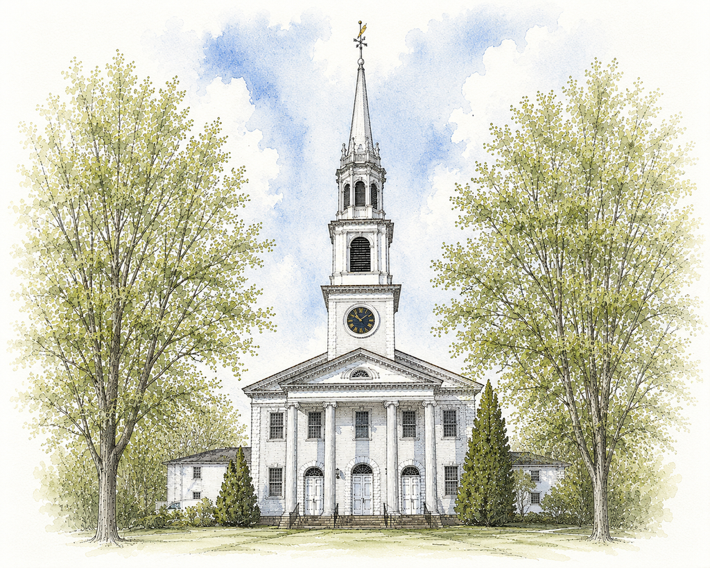 Meet Me at the Chapel Wedding Suite with Custom Illustration