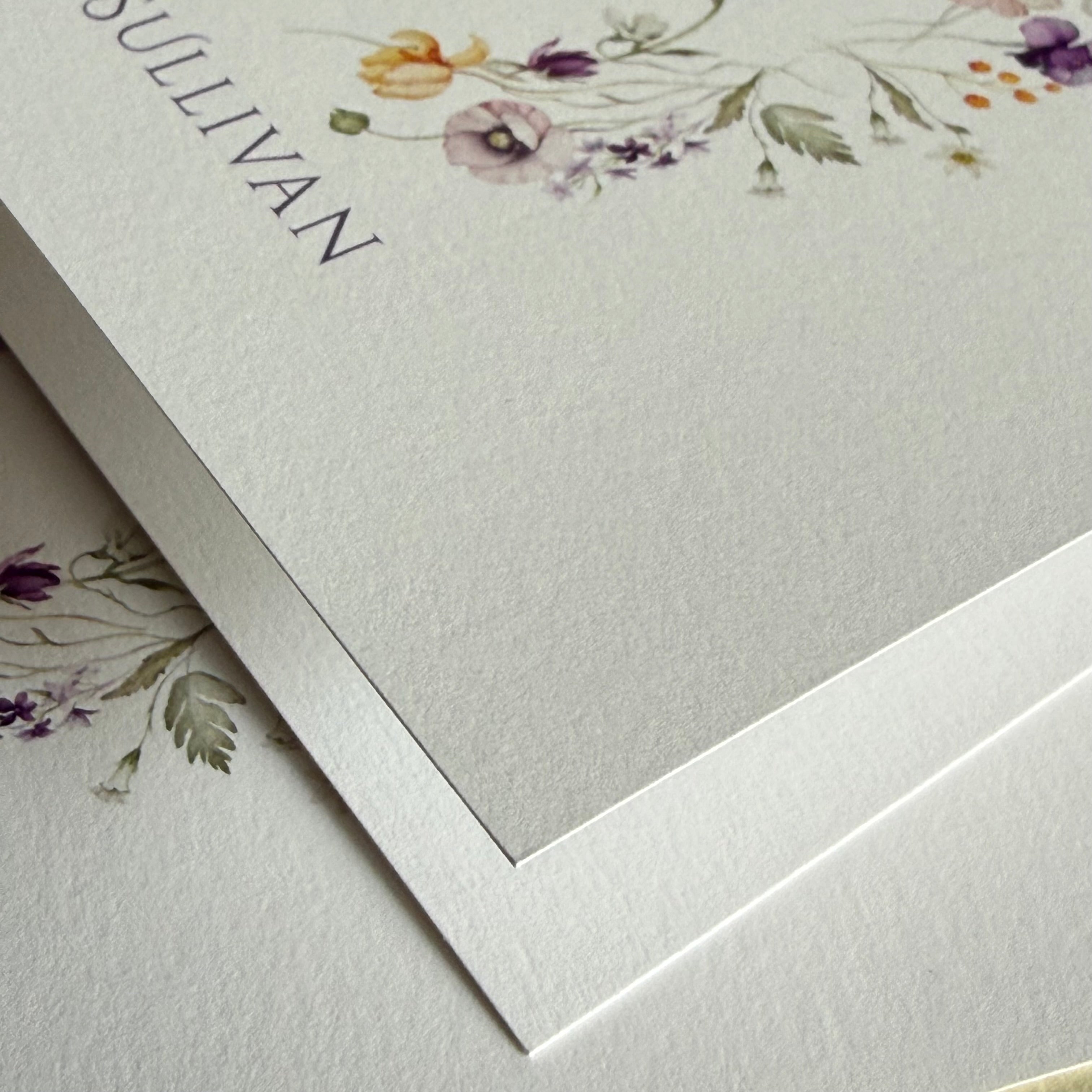 Letter Garden Personalized Monogram Note Cards