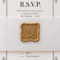 Custom Monogram Wax Seal, Self-Adhesive