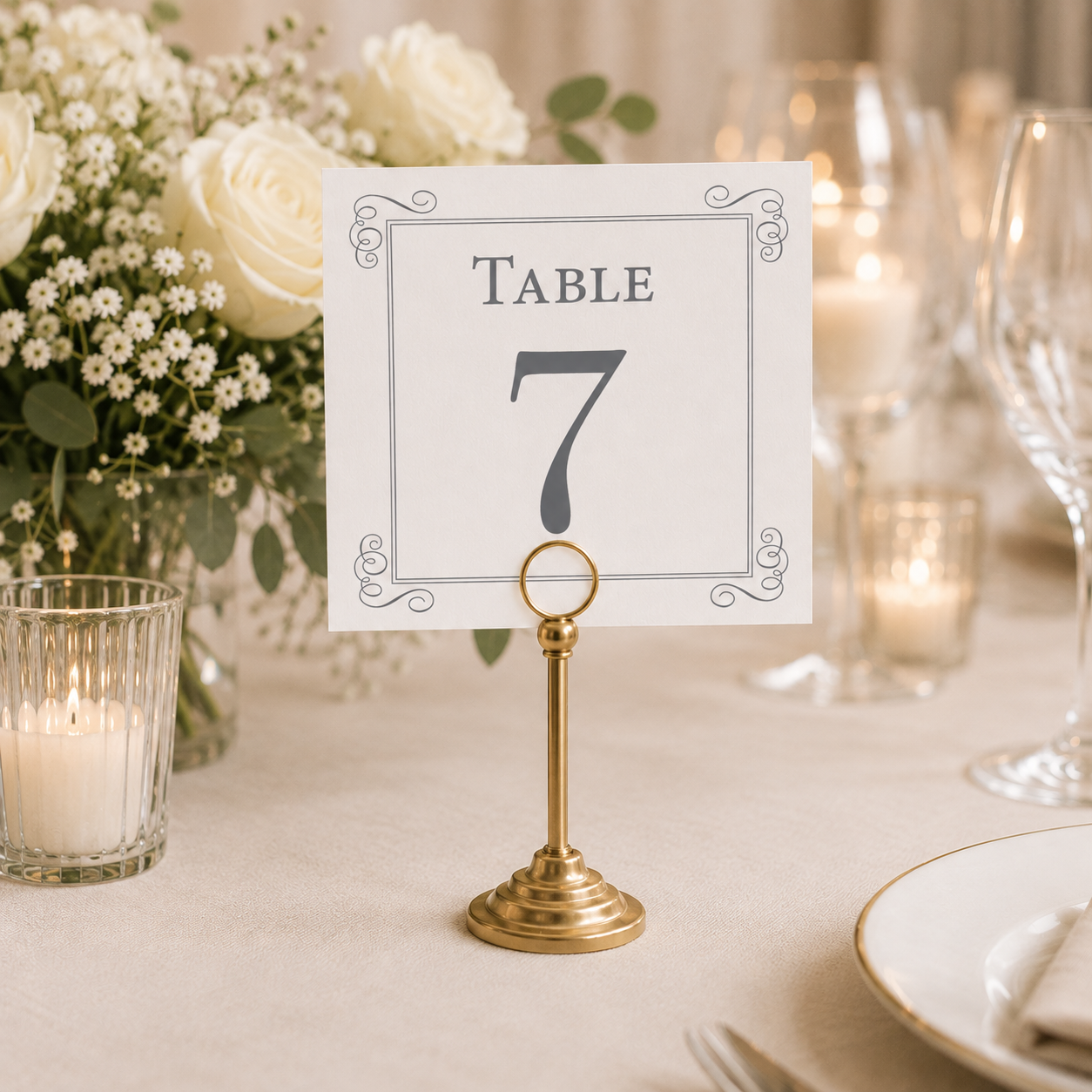 Meet Me at the Chapel Table Cards