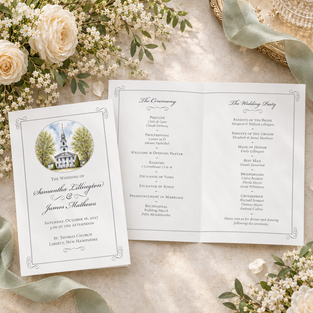 Meet Me at the Chapel Wedding Program